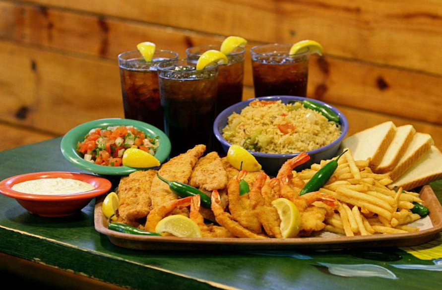 Order Fish 'n Shrimp Family Combo food online from J. Anthony Seafood Cafe store, San Antonio on bringmethat.com