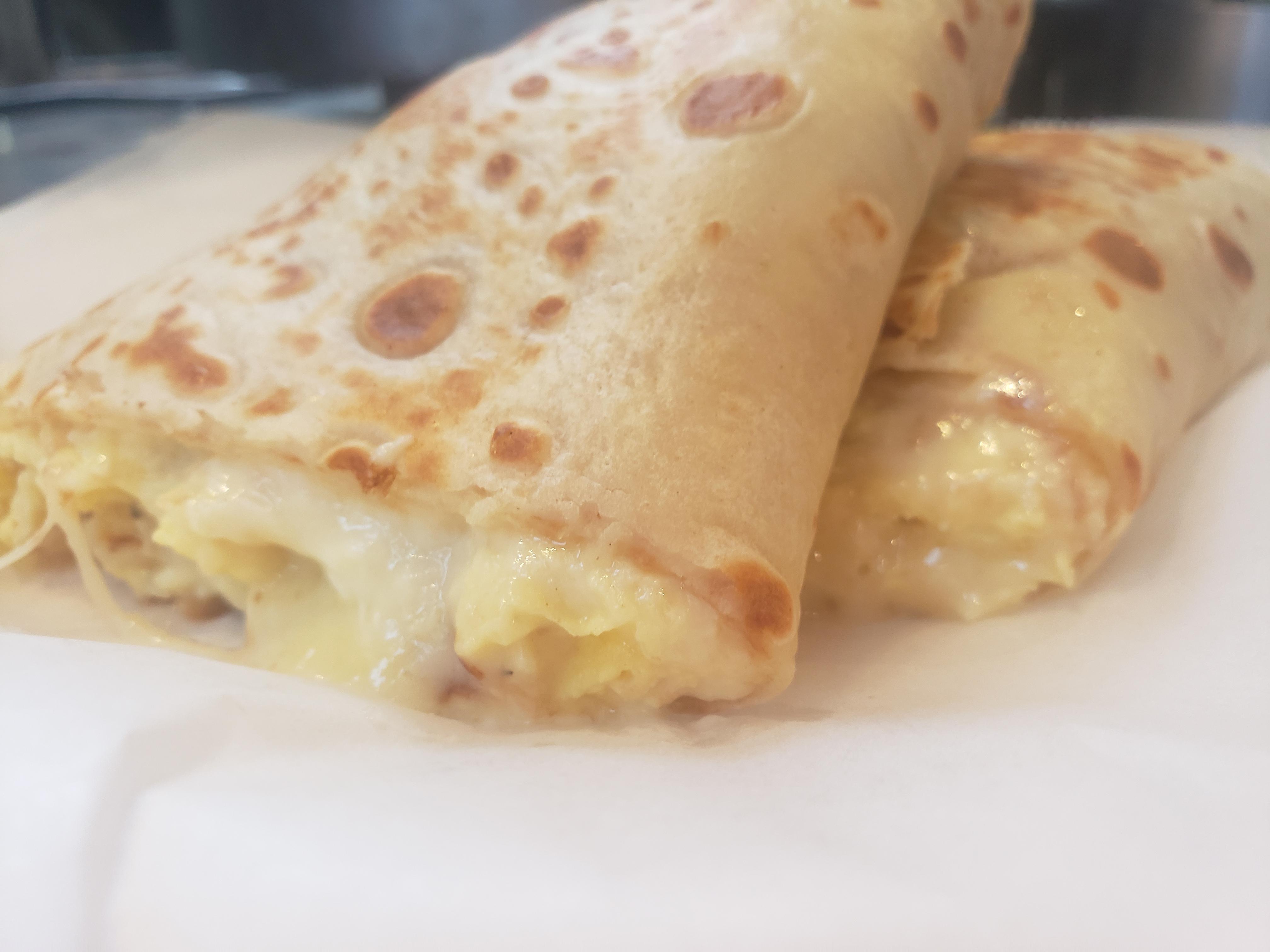 Order Egg and Cheese Crepe food online from Manakeesh Cafe Bakery store, Philadelphia on bringmethat.com