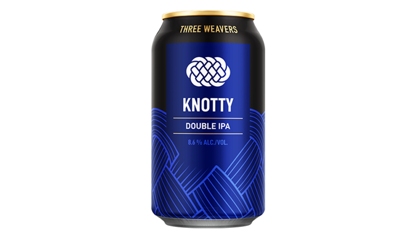 Order Three Weavers Knotty Double IPA 6x 12oz Cans food online from Village Commons Liquor store, Camarillo on bringmethat.com