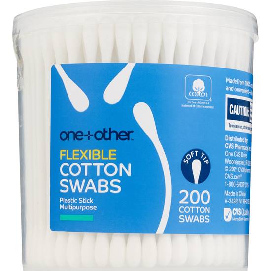 Order one+other Flexible Cotton Swabs, 200CT food online from CVS store, INGLEWOOD on bringmethat.com
