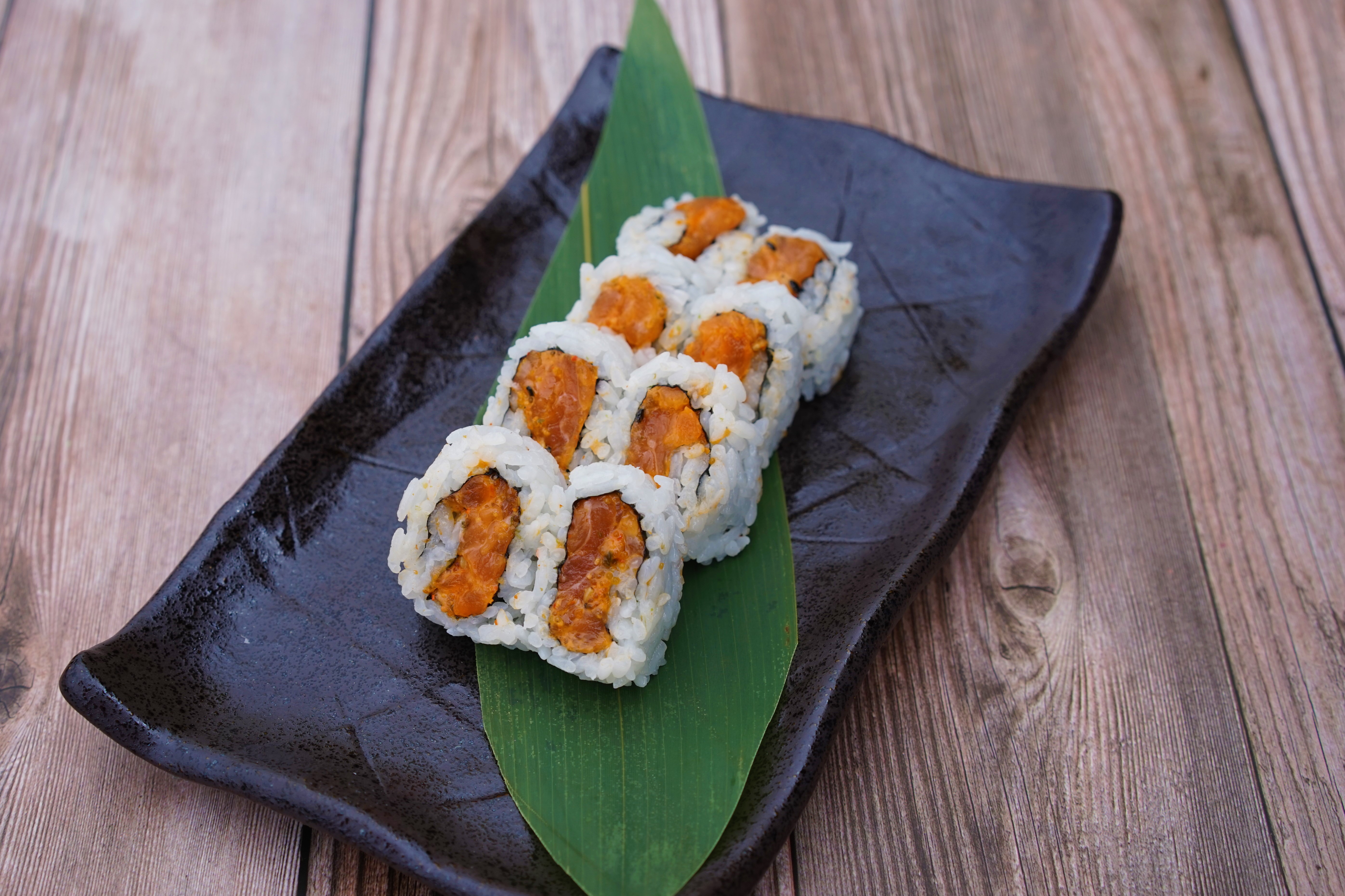 Order Spicy Salmon Roll food online from Yanagi Kitchen store, Manhattan Beach on bringmethat.com