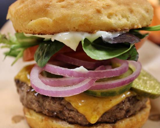 Order The Merican Burger food online from Stock And Barrel store, Knoxville on bringmethat.com