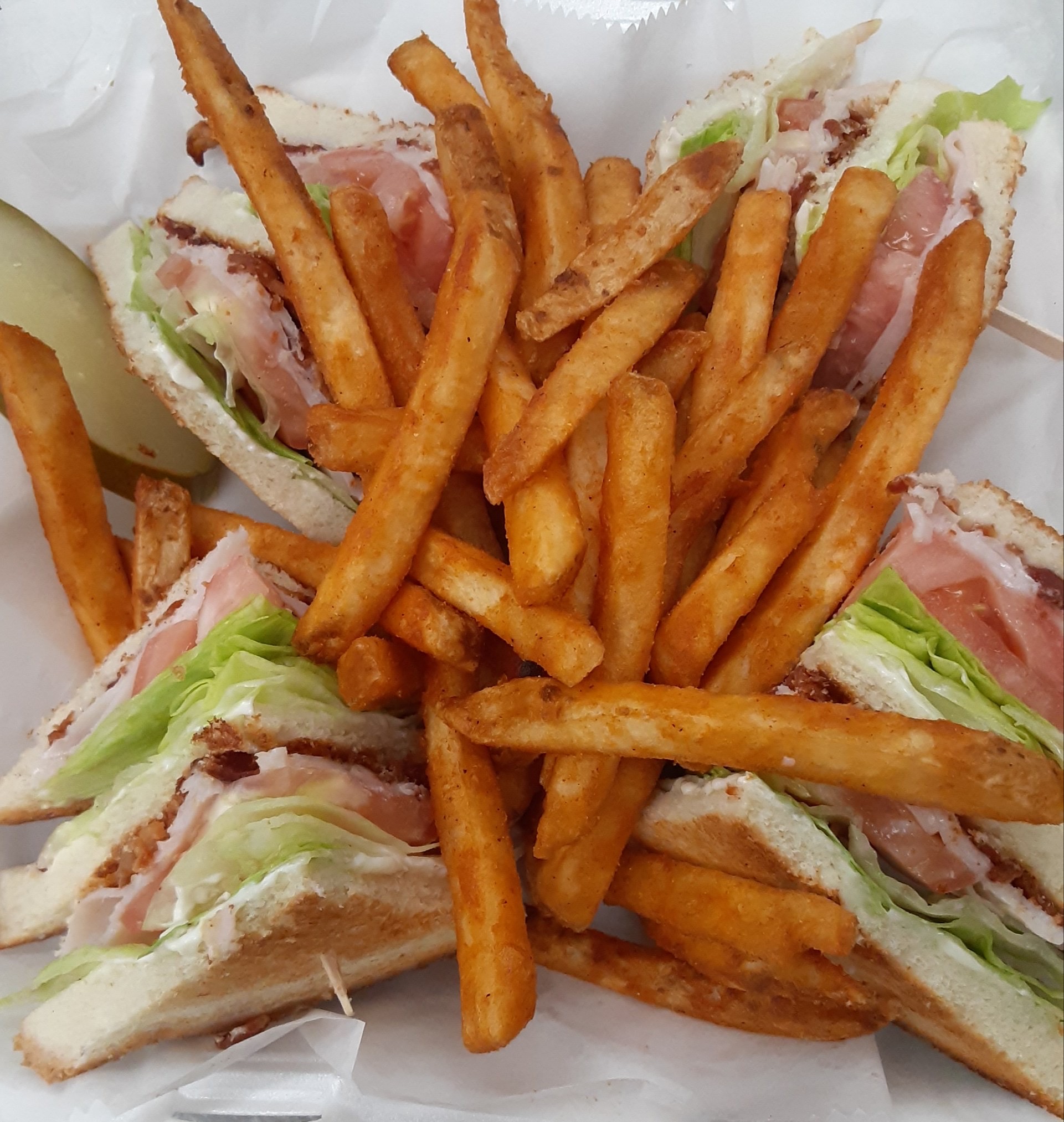 Order Club House Sandwich food online from 1st Place Sports Bar store, Hoffman Estates on bringmethat.com