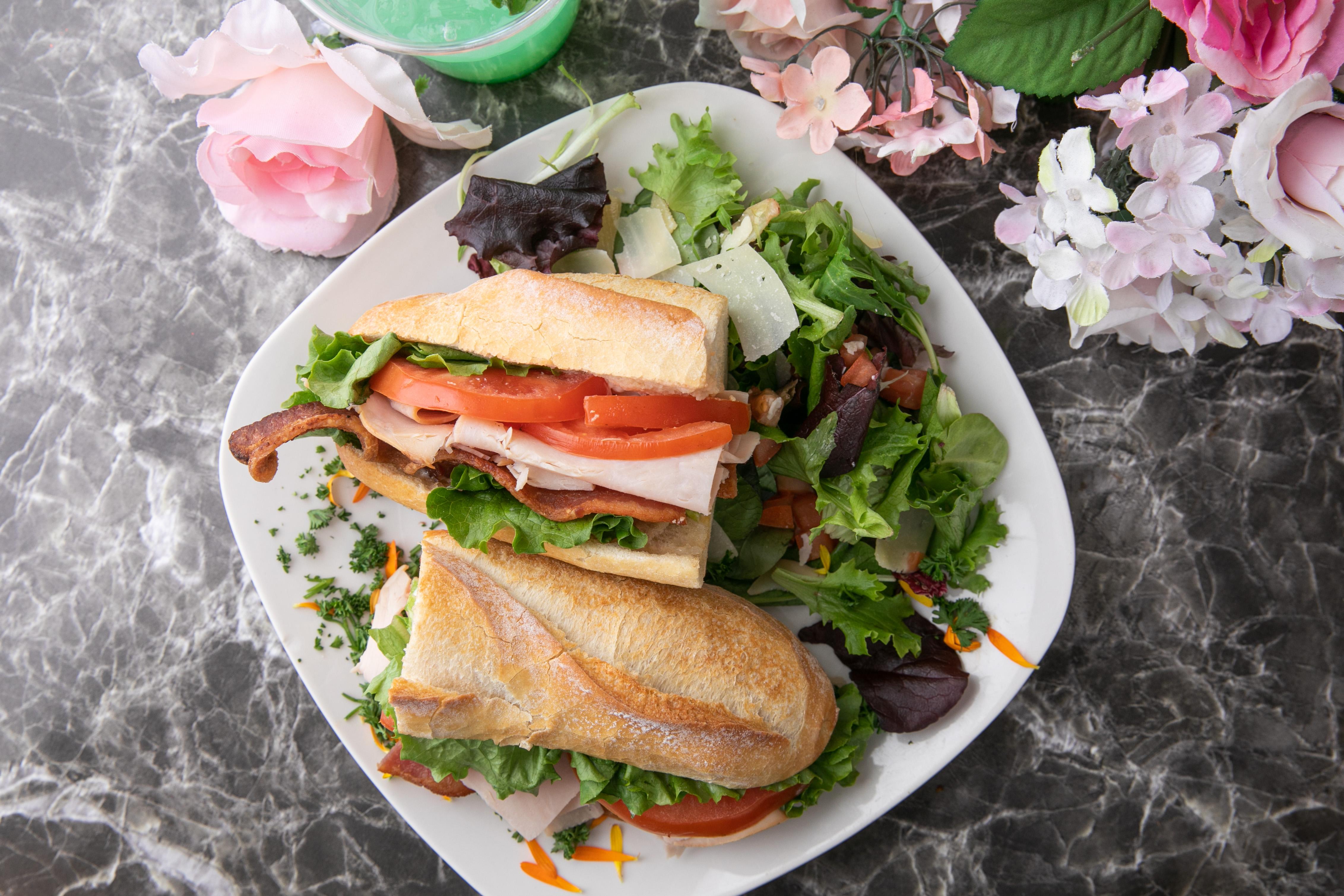 Order Le Turkey & Bacon Sandwich food online from Rendez Vous store, Corona Del Mar on bringmethat.com
