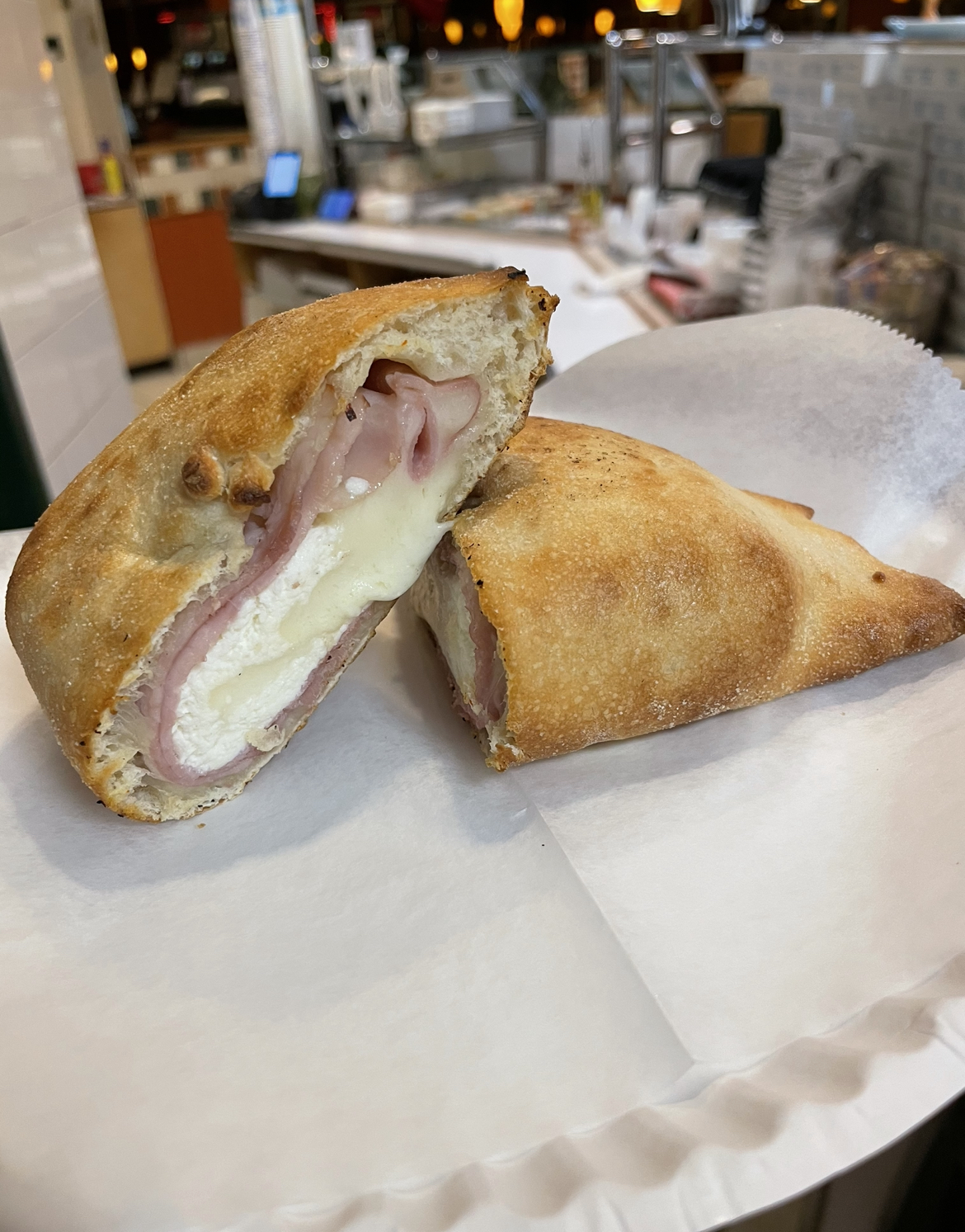 Order Ham and Cheese Calzone food online from Dino Italian Restaurant store, Wilkes-Barre on bringmethat.com