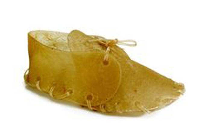 Order Scoochie Pet Rawhide Shoe (1 in)  food online from What The Fluff? Pet Store & More! Llc store, Woodridge on bringmethat.com