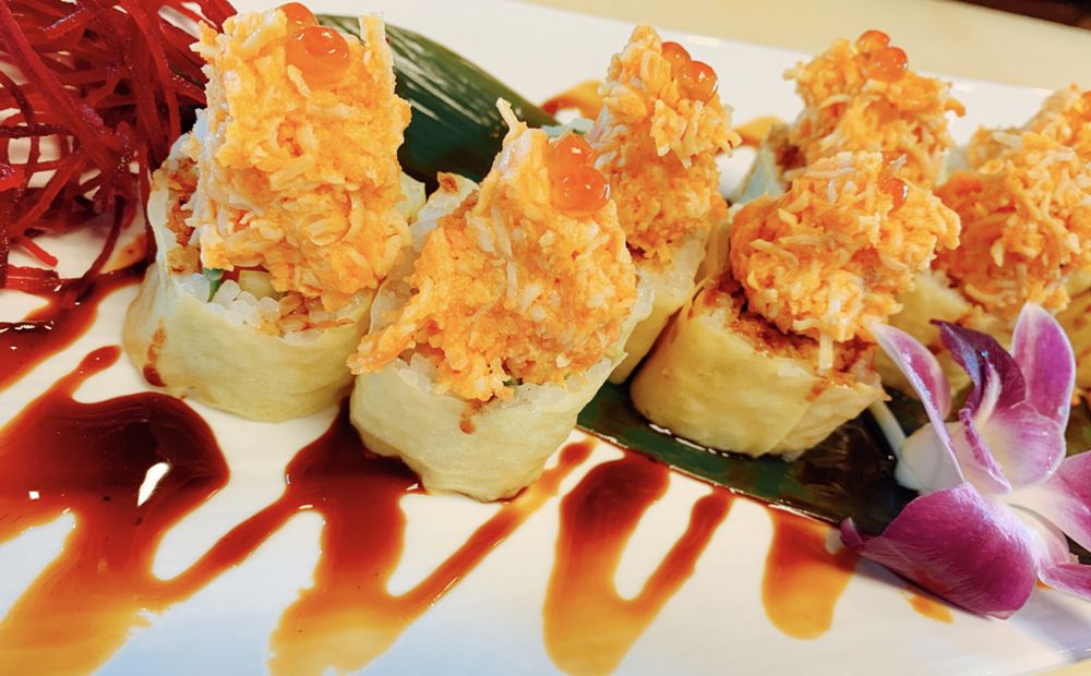Order Volcano Roll food online from Naked Fish Japanese Restaurant store, Chino Hills on bringmethat.com