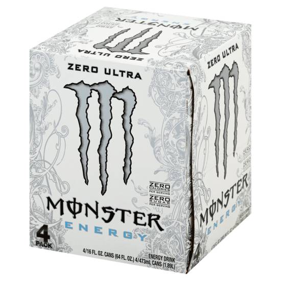Order Monster Zero Ultra 4 Pack 16oz food online from Casey's store, Omaha on bringmethat.com