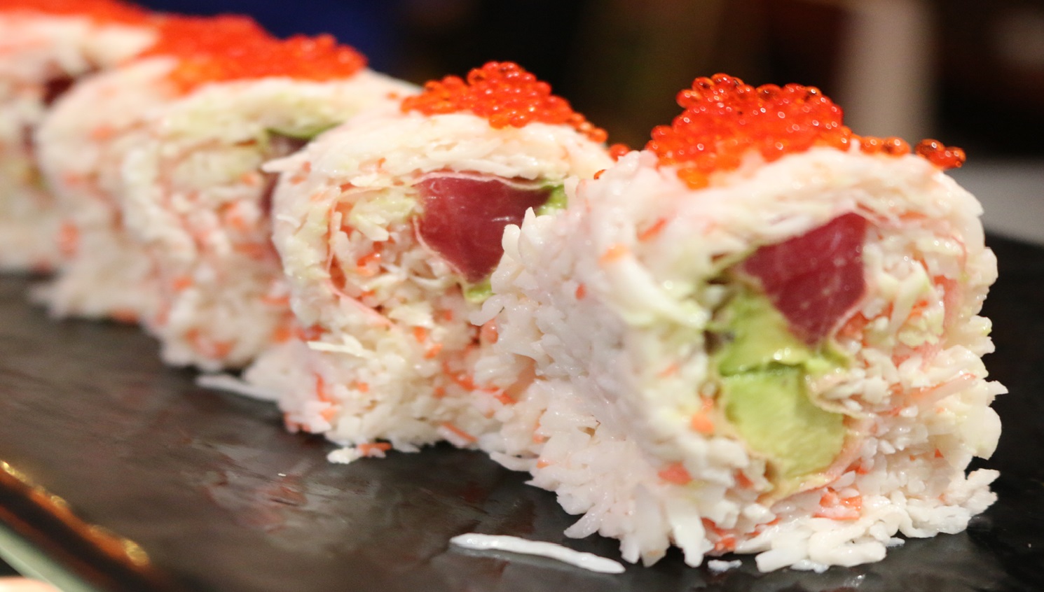 Order Lady Bug Roll food online from Kaze Sushi & Hibachi store, Mesquite on bringmethat.com