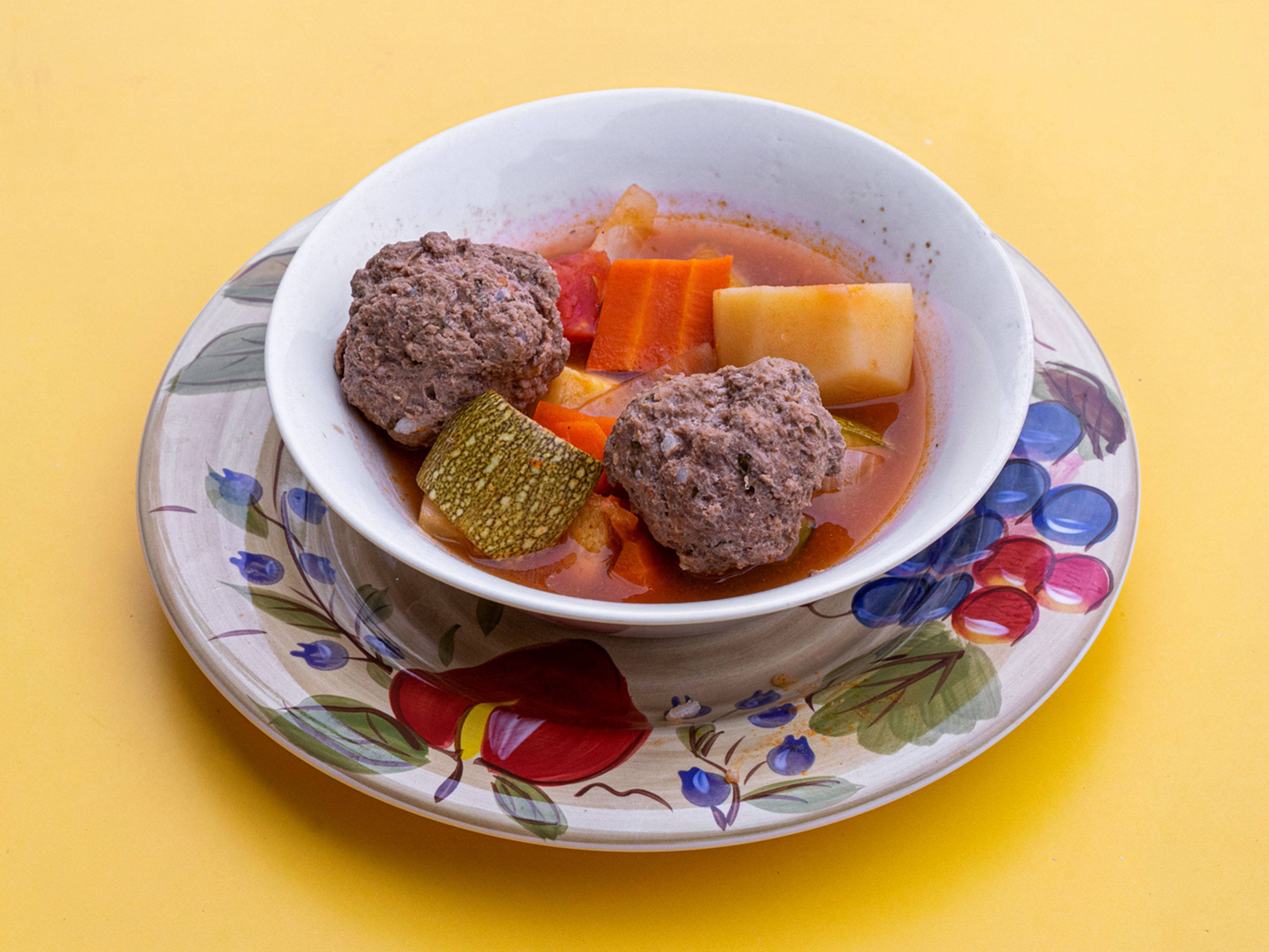 Order Albondigas Soup food online from Olamendis store, Mission Viejo on bringmethat.com