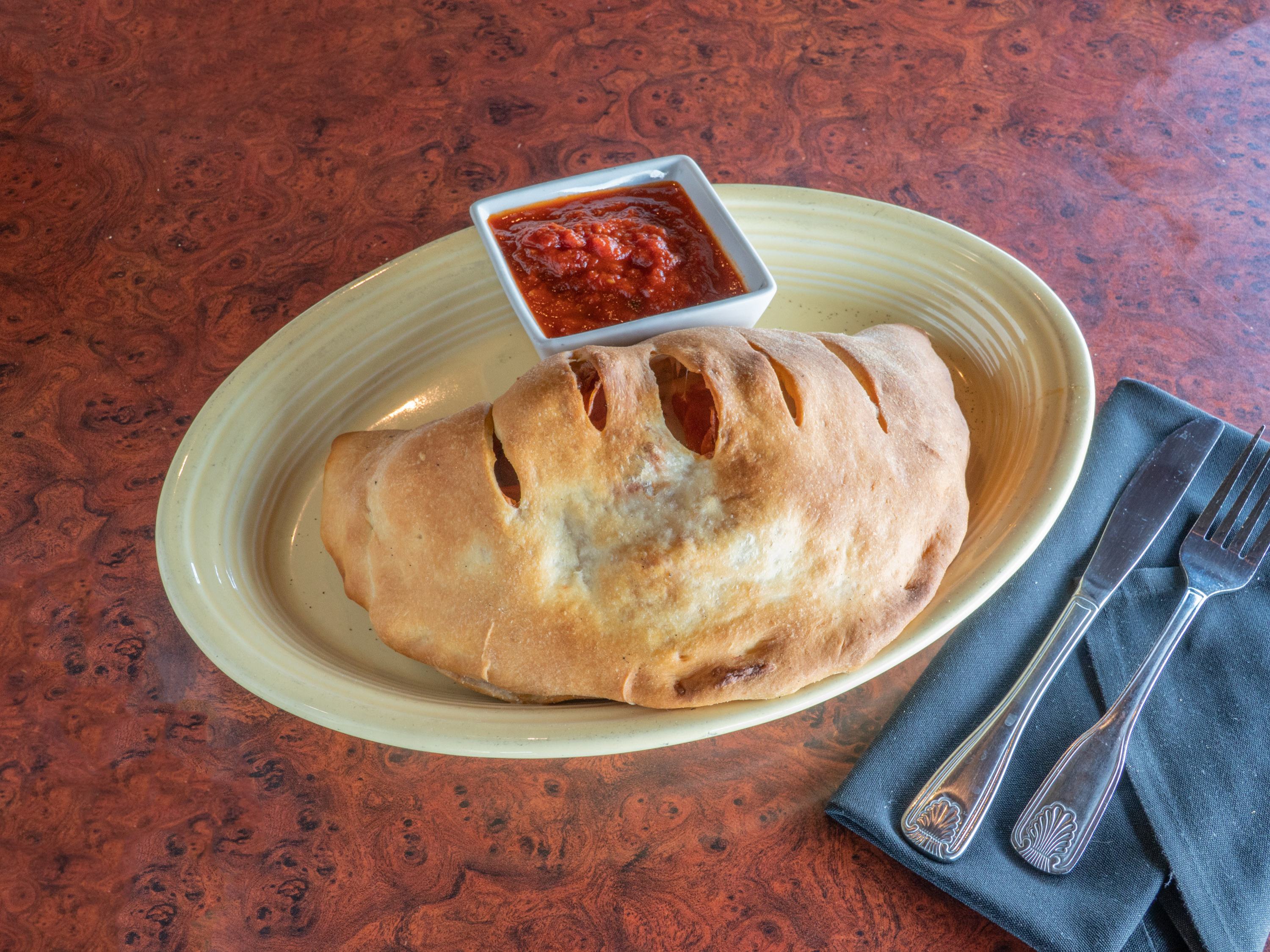 Order Pepperoni and Sausage Calzone food online from Vito Ristorante store, Turlock on bringmethat.com