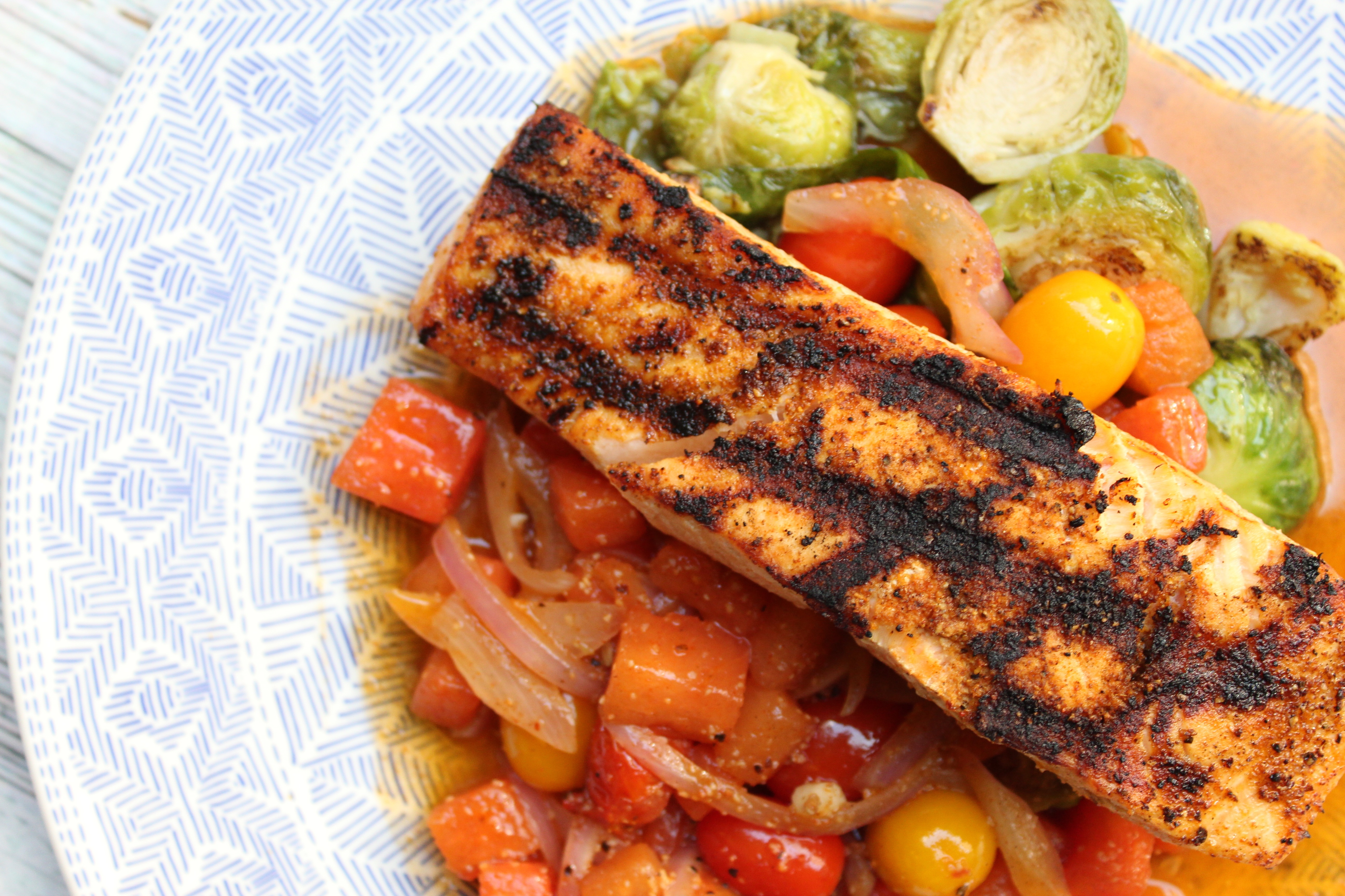 Order Blackened Grilled Atlantic Salmon food online from Corcoran's store, Chicago on bringmethat.com