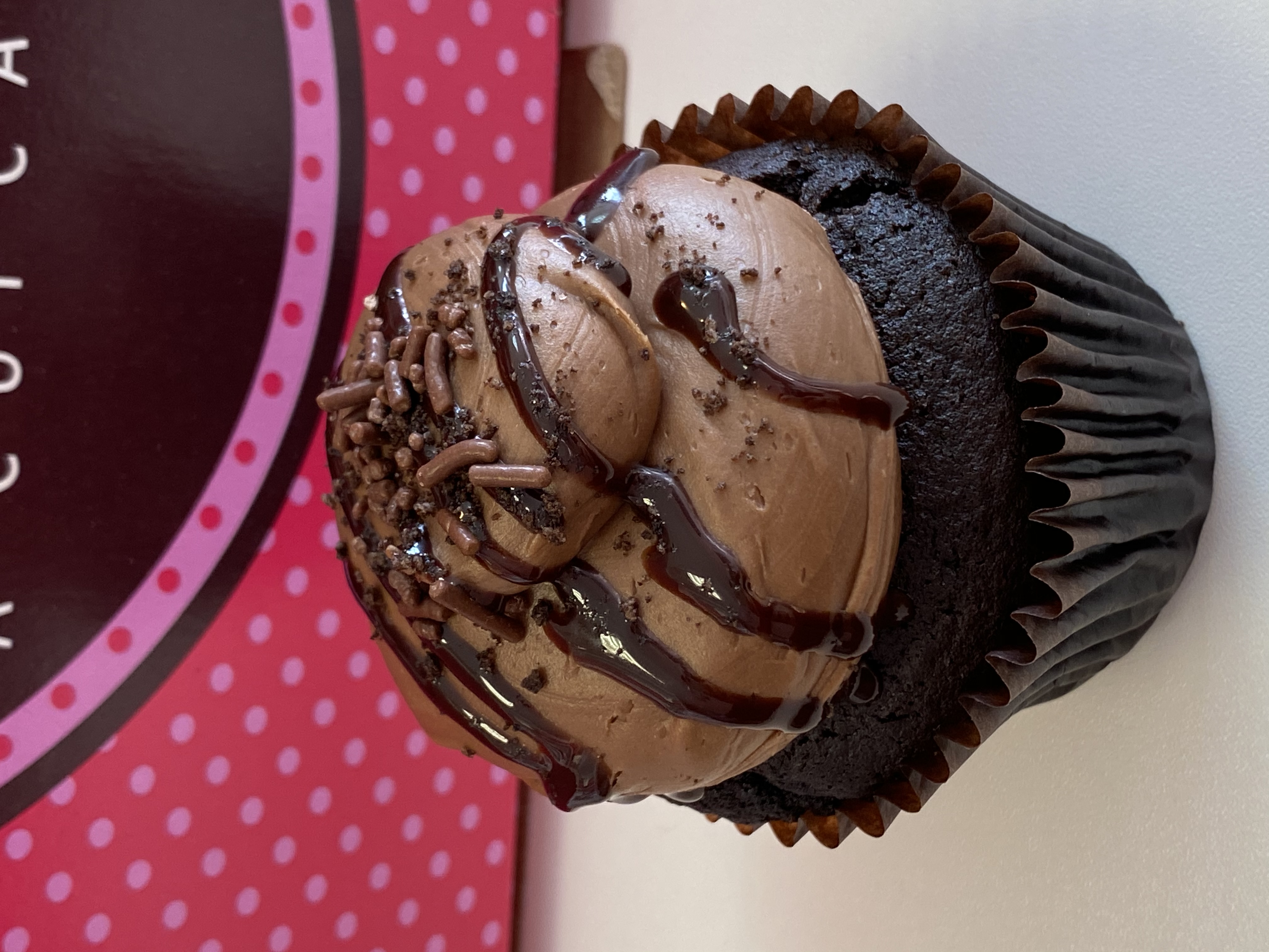 Order Chocoholic Gluten Free Friendly Cupcake food online from Smallcakes store, Richmond on bringmethat.com