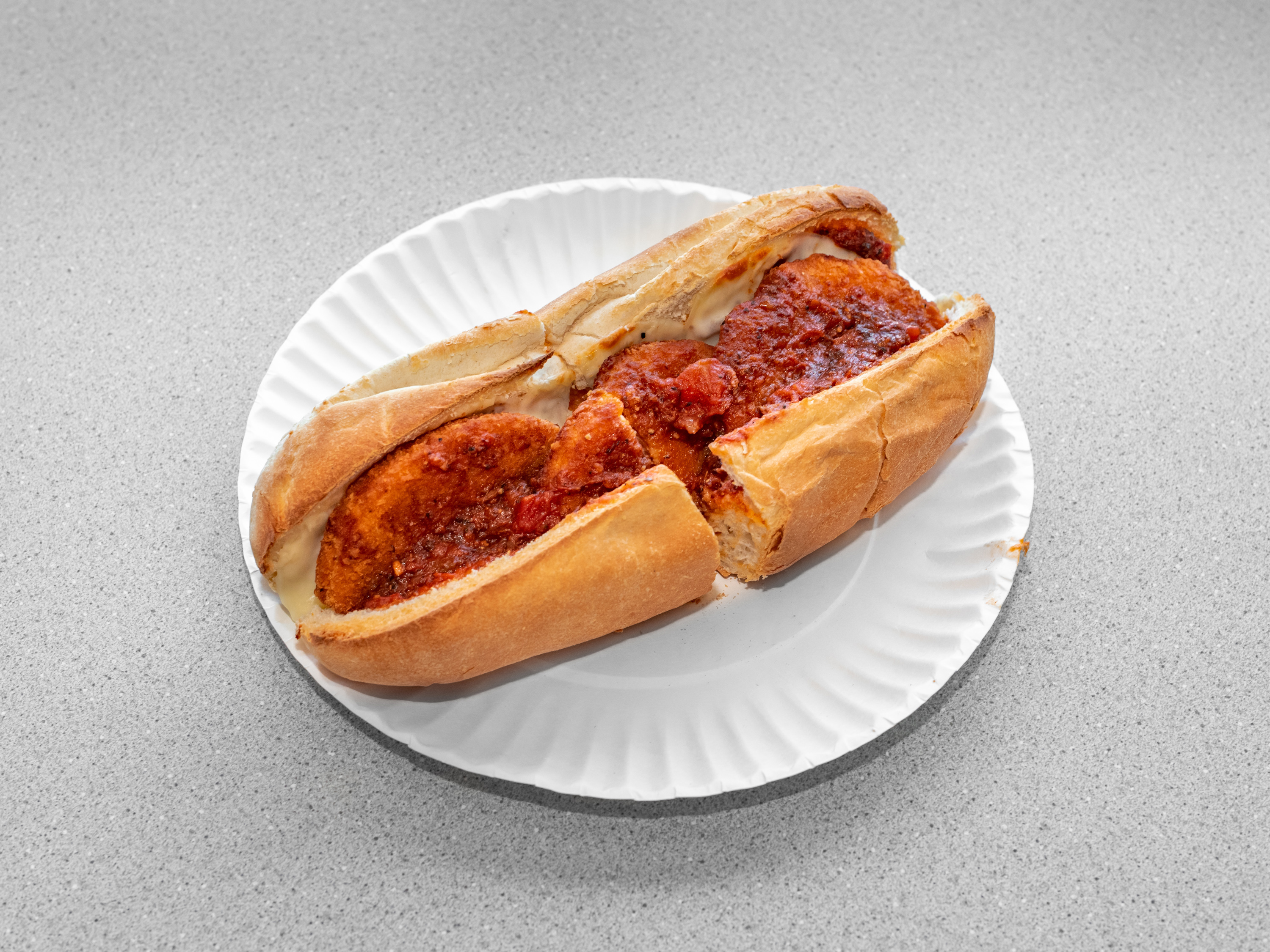 Order Chicken Parmigiana Sub food online from Georgios House of Pizza store, Carver on bringmethat.com
