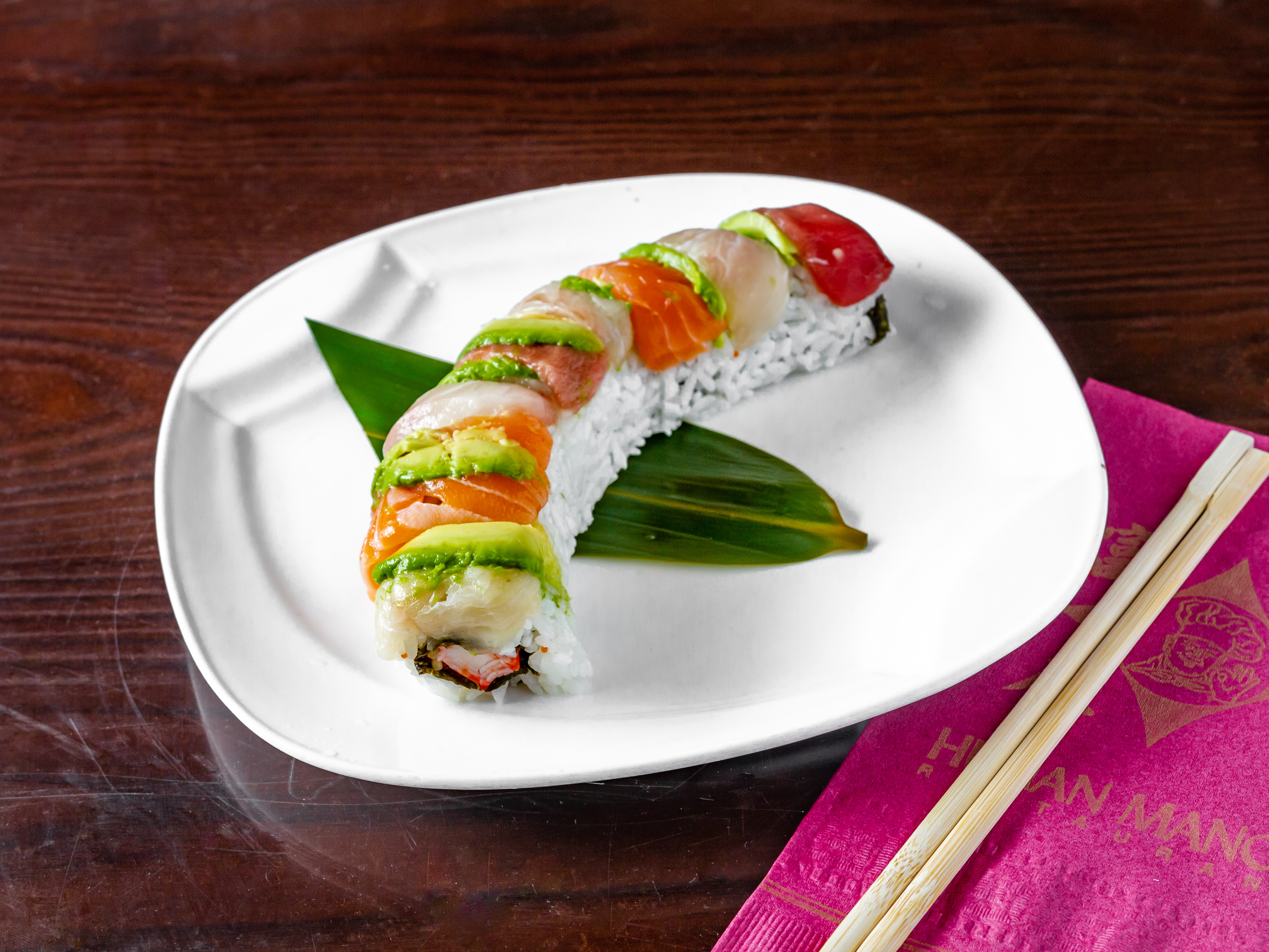 Order Rainbow Roll food online from Hunan Manor store, Columbia on bringmethat.com