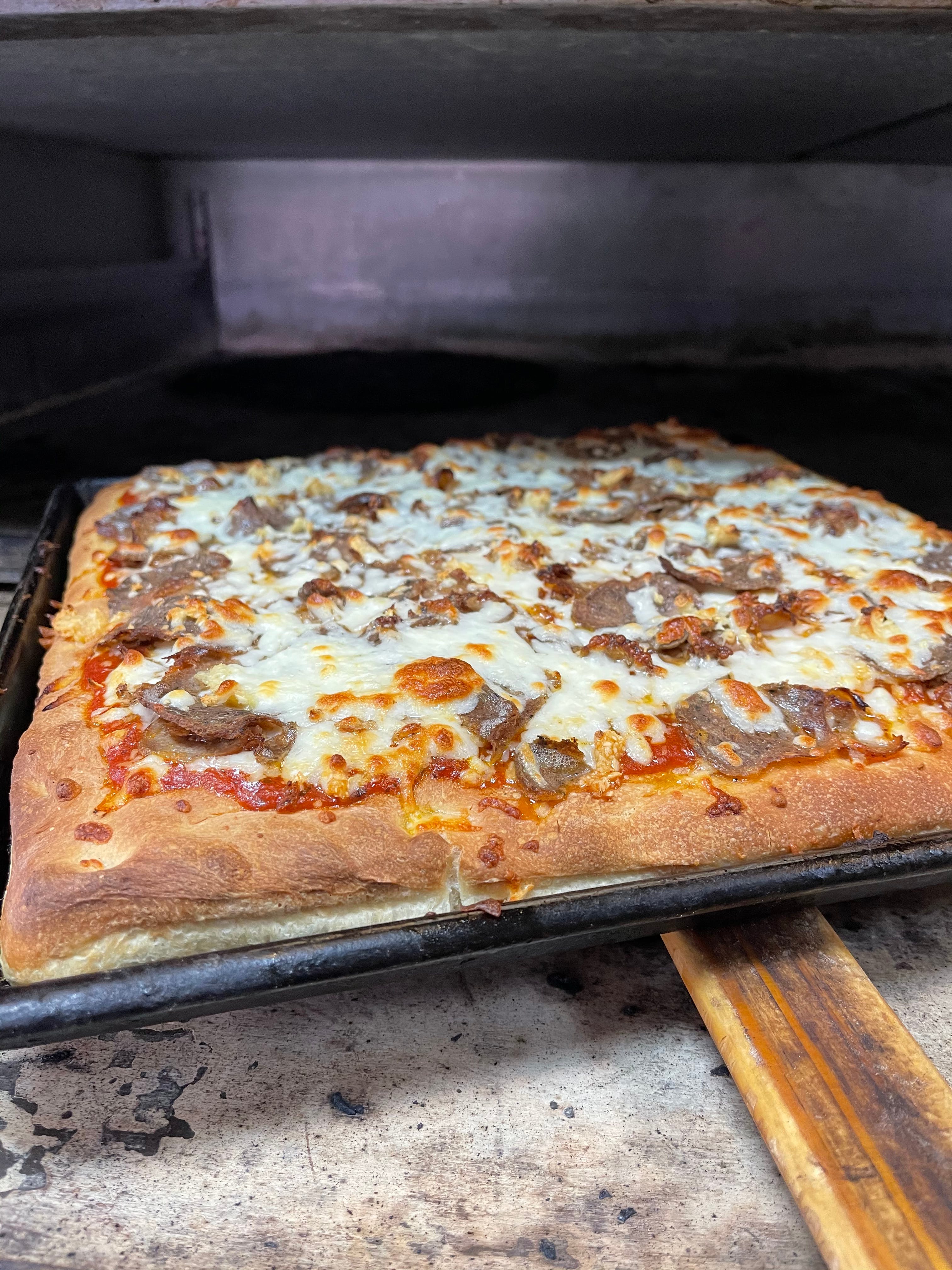 Order Meat Lovers Sicilian Pizza - 16''x16'' food online from Argentos Pizza store, Buckeye on bringmethat.com