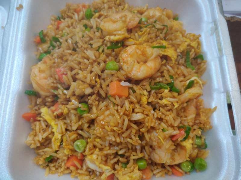 Order F5. Shrimp Fried Rice food online from Sam Cafe store, Houston on bringmethat.com
