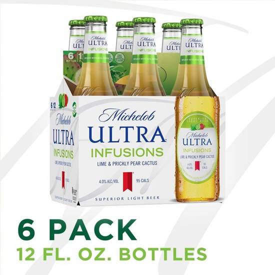 Order Michelob Ultra Infusions Lime & Prickly Pear Cactus Light Beer - Pack Of 6 food online from Red Roof Market store, Lafollette on bringmethat.com