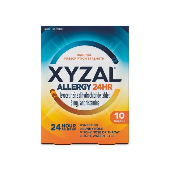 Order Xyzal 24-Hour Allergy Tablets (10 ct) food online from Rite Aid store, BUTLER on bringmethat.com