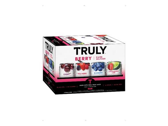 Order TRULY Hard Seltzer Berry Variety Pack, Spiked & Sparkling Water - 12x 12oz Cans food online from Goody Goody Liquor store, Houston on bringmethat.com