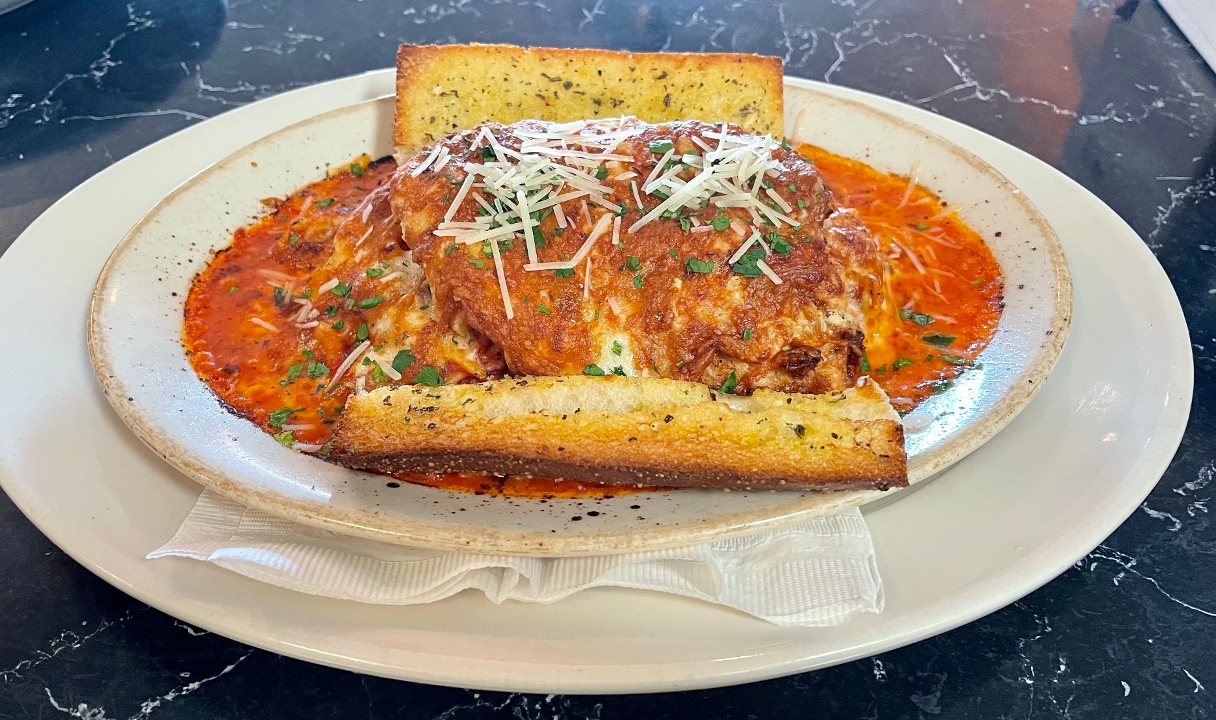 Order CHICKEN PARMESAN food online from Bitcoin Pizza store, Seattle on bringmethat.com