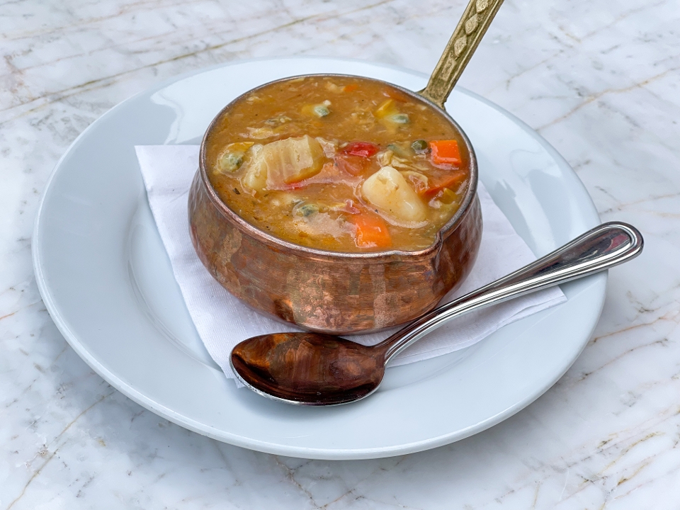 Order Soup of the day food online from Bernini's Bistro store, La Jolla on bringmethat.com