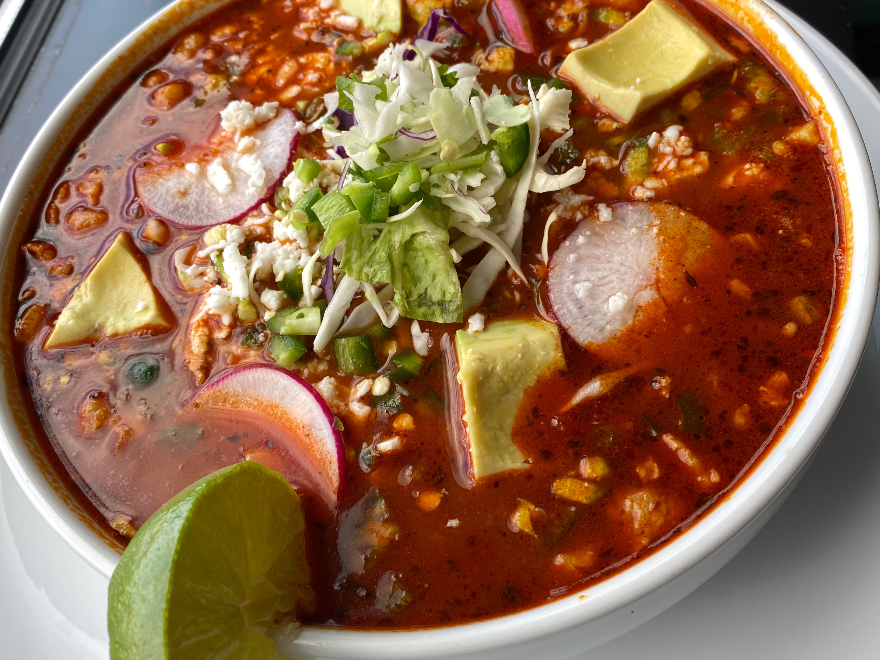 Order POZOLE  food online from Kalaka Mexican Kitchen store, Evergreen on bringmethat.com