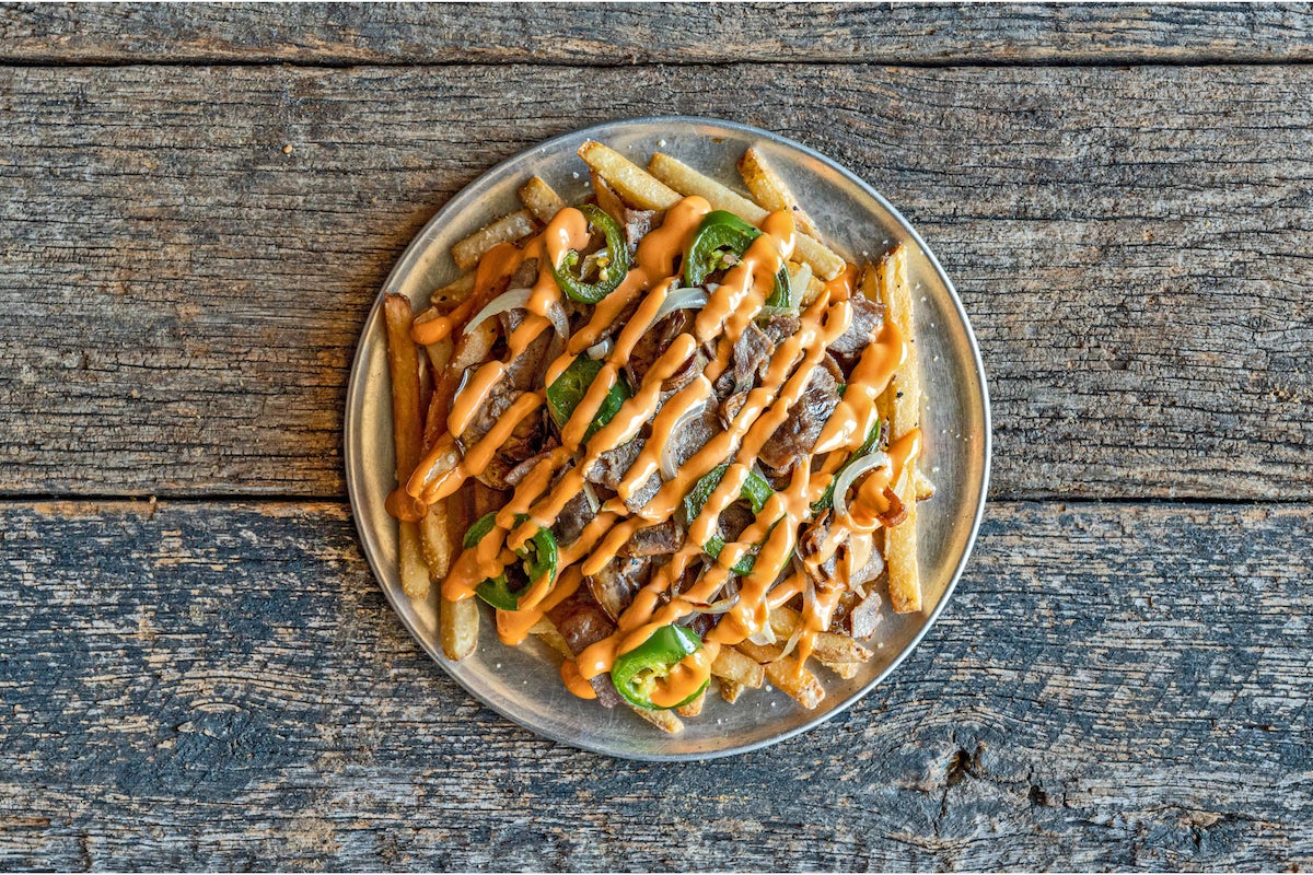 Order Buffalo Philly Fries (Limited Time Offer) food online from Native Grill & Wings store, Tucson on bringmethat.com