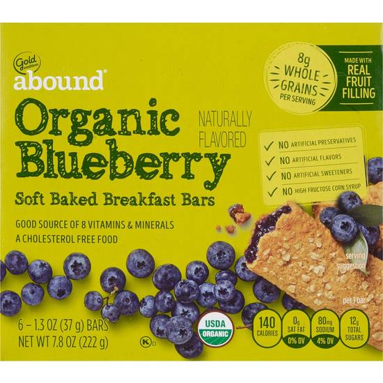 Order Gold Emblem Abound Organic Blueberry Soft Baked Breakfast Bars, 6 CT food online from CVS store, Tulsa on bringmethat.com