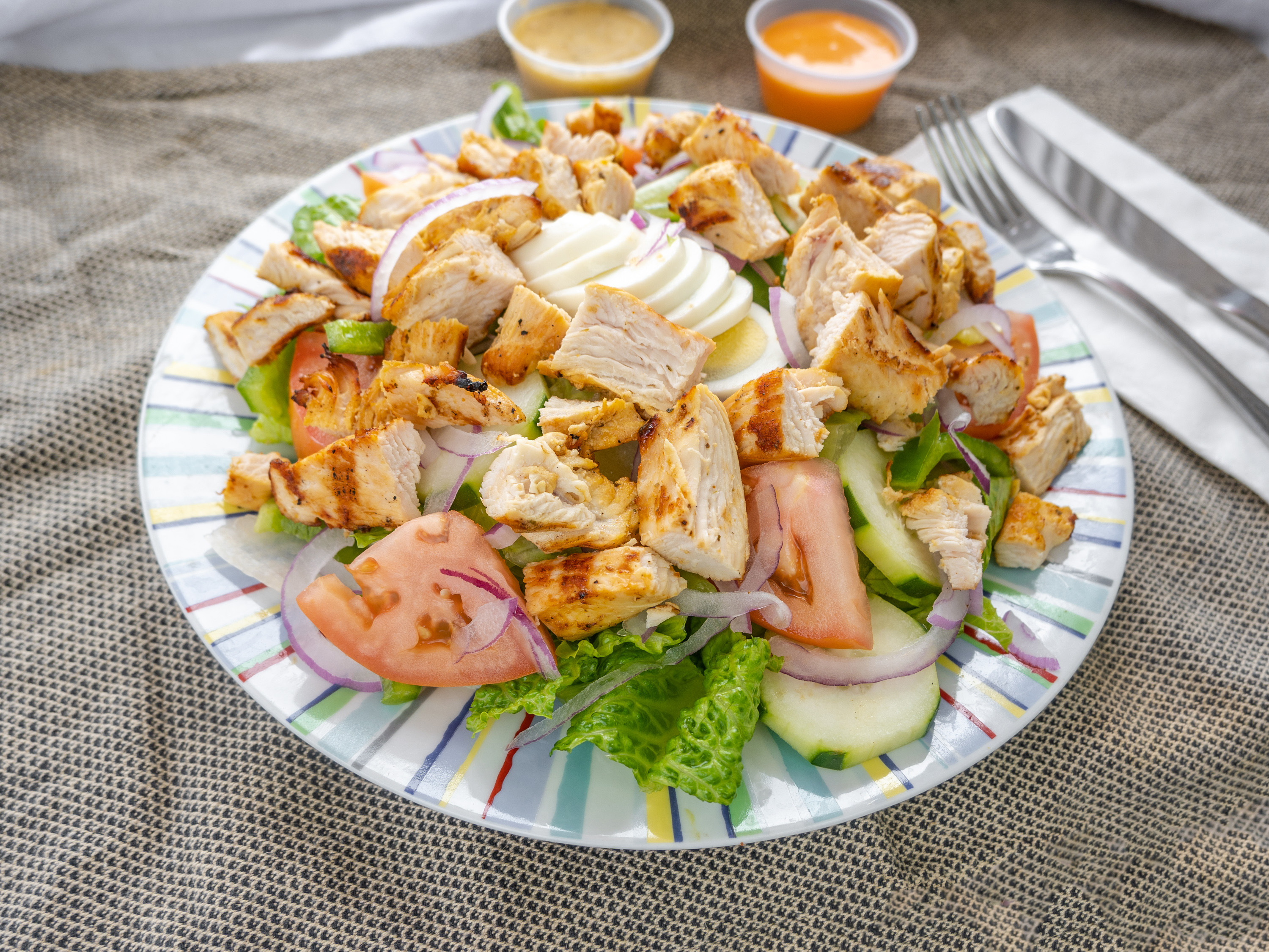 Order Grilled Chicken Salad food online from King Of Wings store, Philadelphia on bringmethat.com