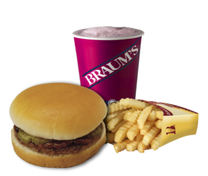 Order 13. 1/6 Lb. Jr Cheeseburger Combo food online from Braums Ice Cream & Dairy Strs store, McKinney on bringmethat.com