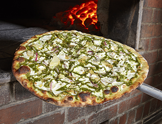 Order Garden Pesto Pizza food online from Grimaldi's Pizzeria To Go store, Austin on bringmethat.com