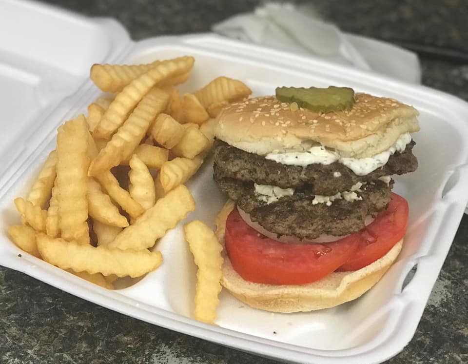 Order #1 Double Cheeseburger food online from Chicken King store, Mount Holly on bringmethat.com