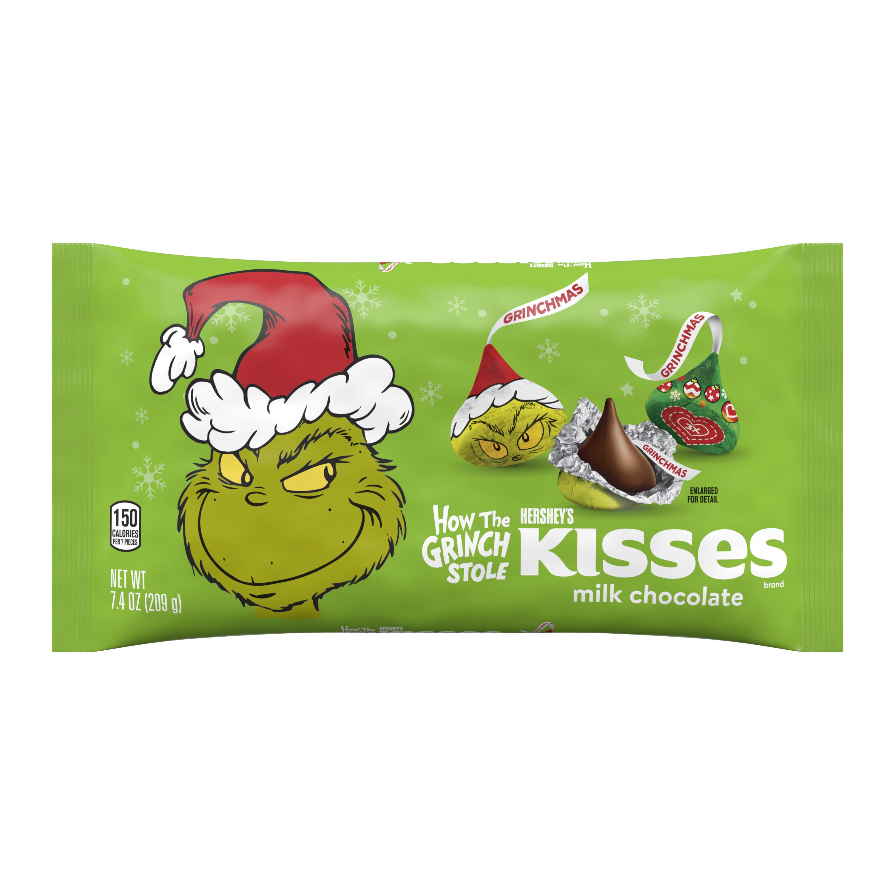 Order Hershey Kisses, The Grinch Milk Chocolate - 7.4 oz food online from Bartell store, Edmonds on bringmethat.com