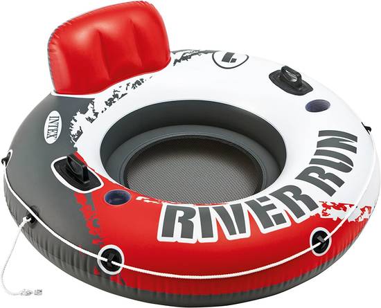 Order Intex Red River Run 1 Fire Edition Sport Lounge Inflatable Water Float 53in Diameter food online from Deerings Market store, Traverse City on bringmethat.com