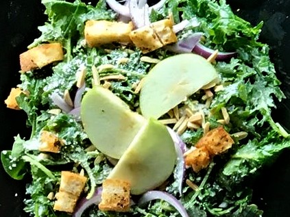 Order Organic Kale Caesar Salad food online from Burger Bach store, Richmond on bringmethat.com
