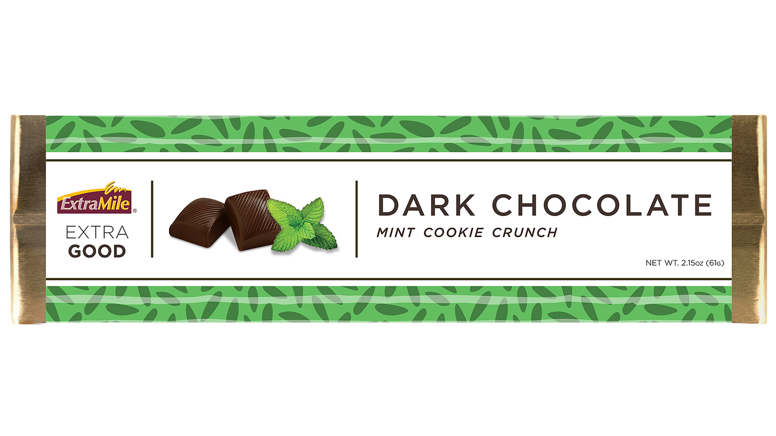 Order ExtraMile Dark Chocolate Mint Candy Bar 2.15oz food online from Extramile store, San Bernardino on bringmethat.com