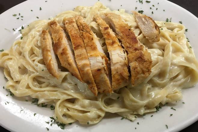 Order Garlic Chicken Pasta  food online from Menches Brothers Restaurant and Pub store, Uniontown on bringmethat.com