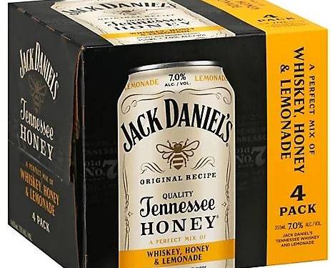 Order Jack Daniels Honey & Lemonade 4pk-12oz cans food online from Rocky Liquor store, Claremont on bringmethat.com