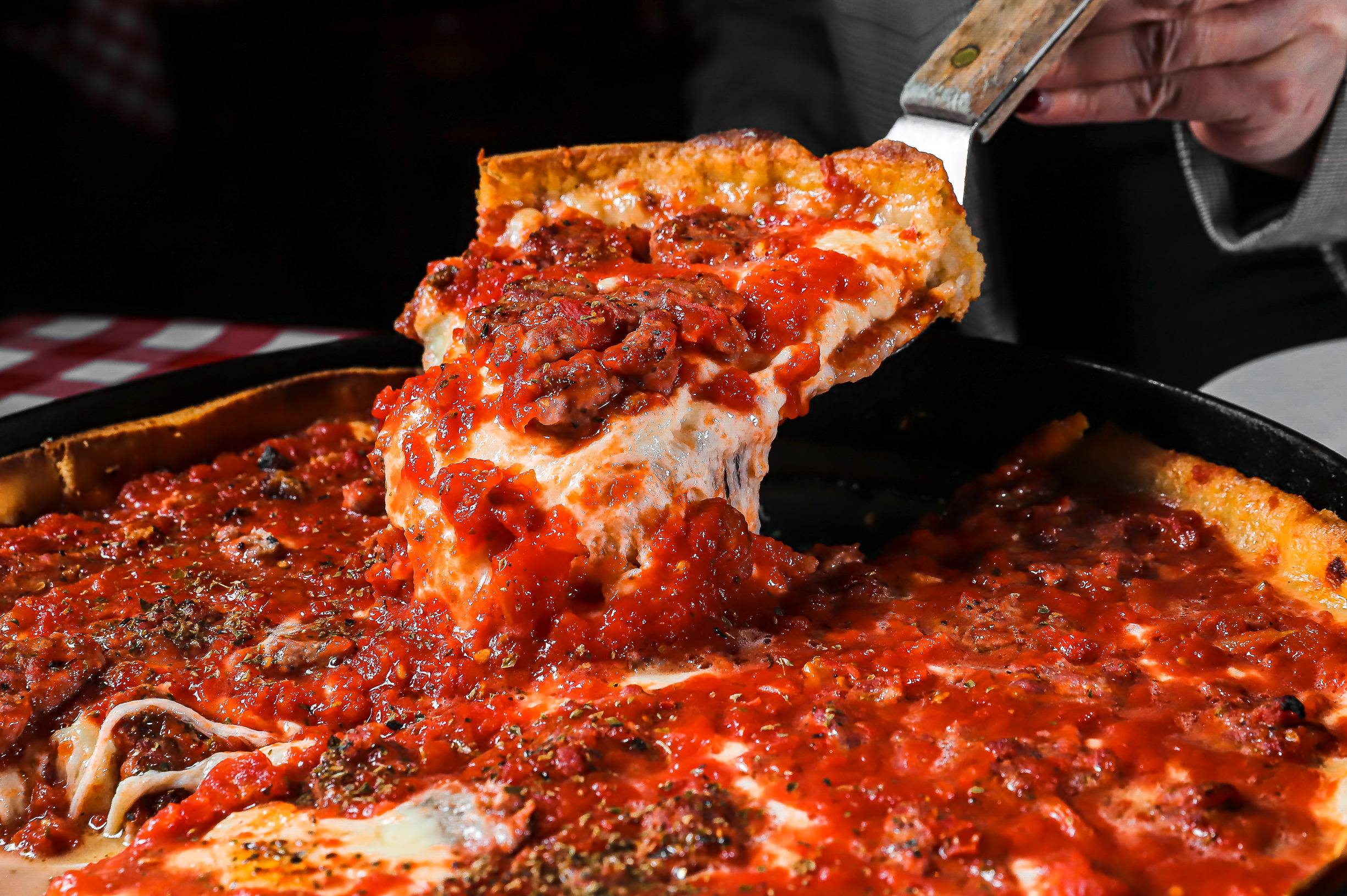 Order Cheese and Sausage Deep Dish Pizza food online from Pizano's Pizza store, Chicago on bringmethat.com