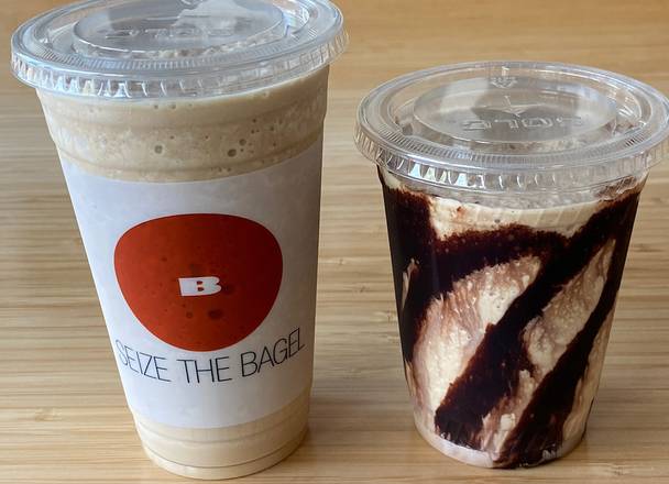 Order Frozen Blended Coffee (Caffeinated, dairy-based) food online from Seize The Bagel store, Vancouver on bringmethat.com