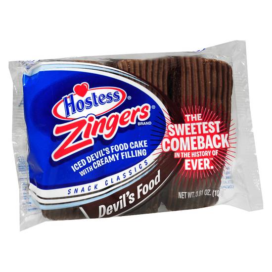Order Hostess Zingers Iced Cakes With Creamy Filling Devil'S Food food online from Pepack Sunoco store, Peapack on bringmethat.com