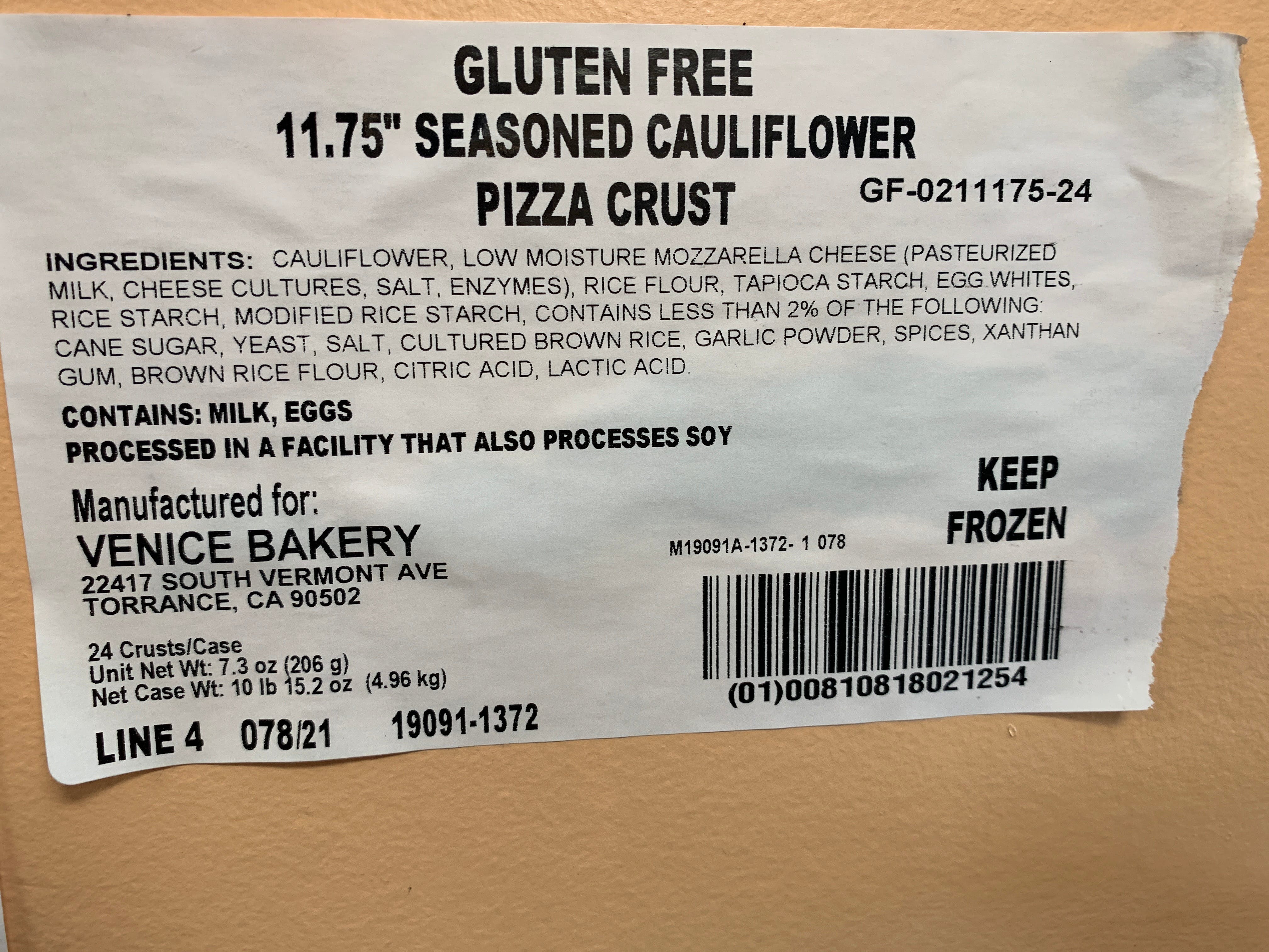 Order Gluten Free Pizza - 12" (6 Slices) food online from Pizza Di Roma & Pasta store, Martin on bringmethat.com
