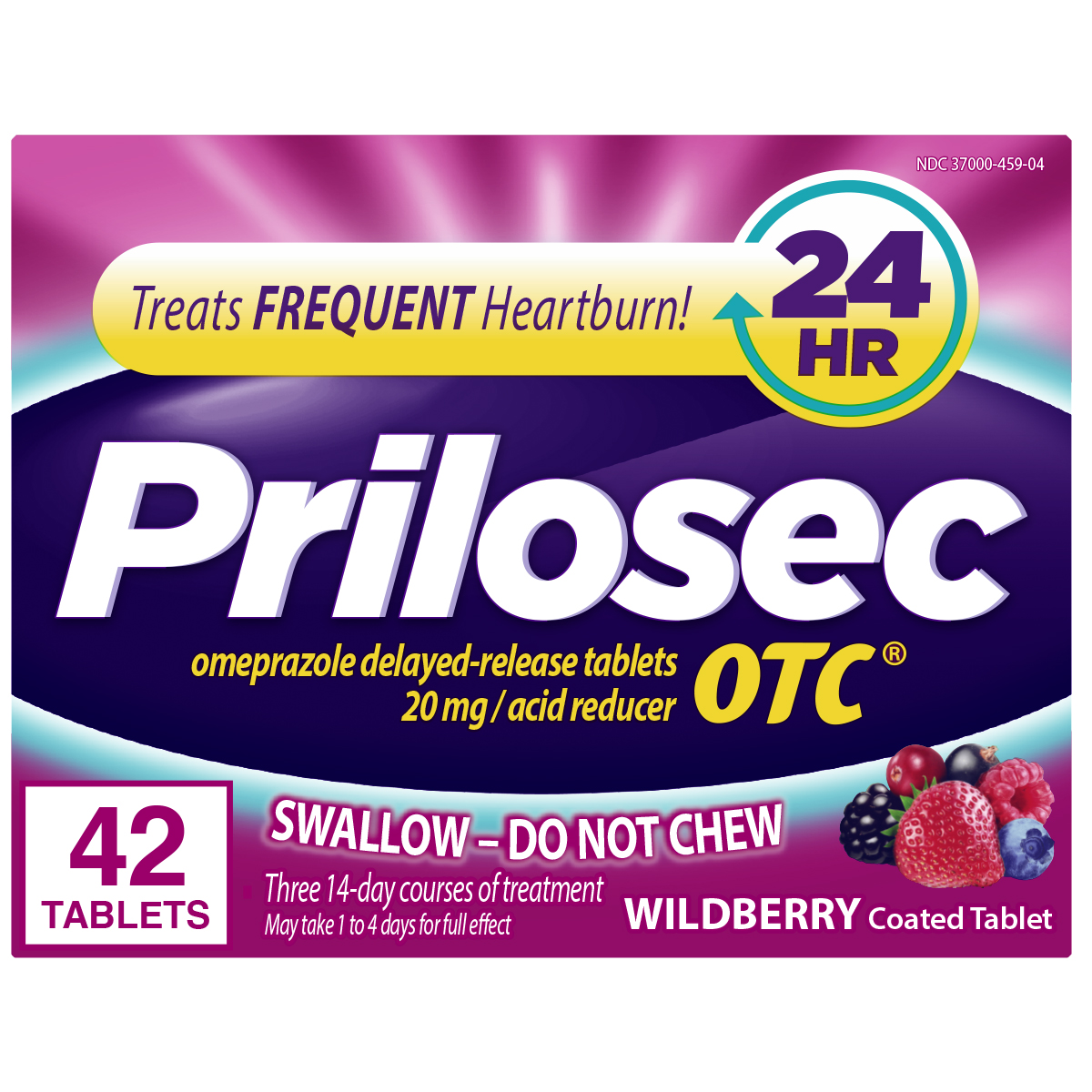 Order Prilosec OTC Acid Reducer Delayed Release Tablets - Wildberry, 20mg, 42 ct food online from Rite Aid store, Chino Hills on bringmethat.com