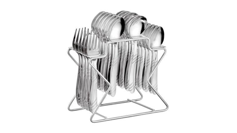 Order Parage Miracle Stainless Steel Cutlery Set 25 Piece food online from Valero Food Mart store, Murrayville on bringmethat.com