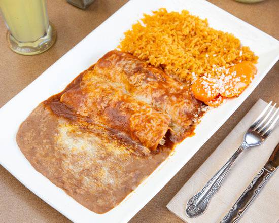 Order Enchiladas food online from La Penca Azul store, Alameda on bringmethat.com