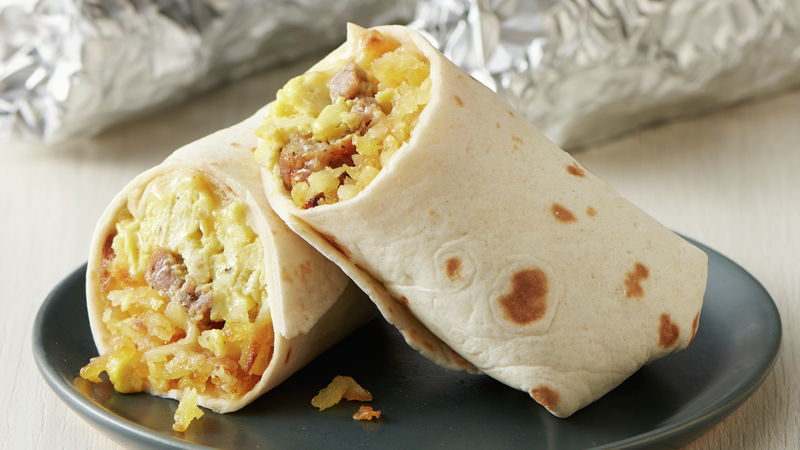 Order Bacon & Cheddar Burrito food online from Cloud Nine Cafe store, Reading on bringmethat.com