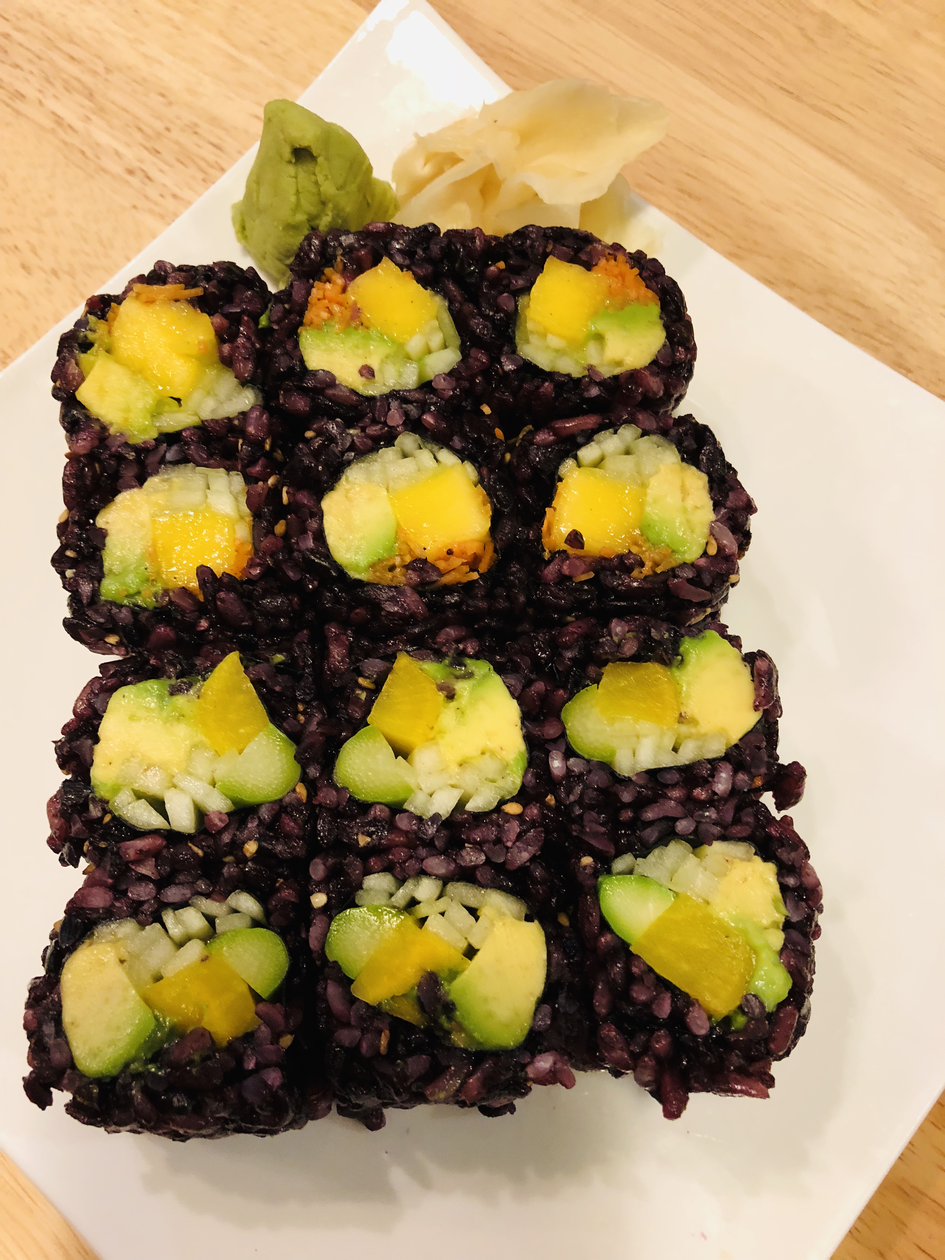 Order C11. Vegetable Roll and Special Mango Roll food online from Sumo Japanese Restaurant store, Brooklyn on bringmethat.com