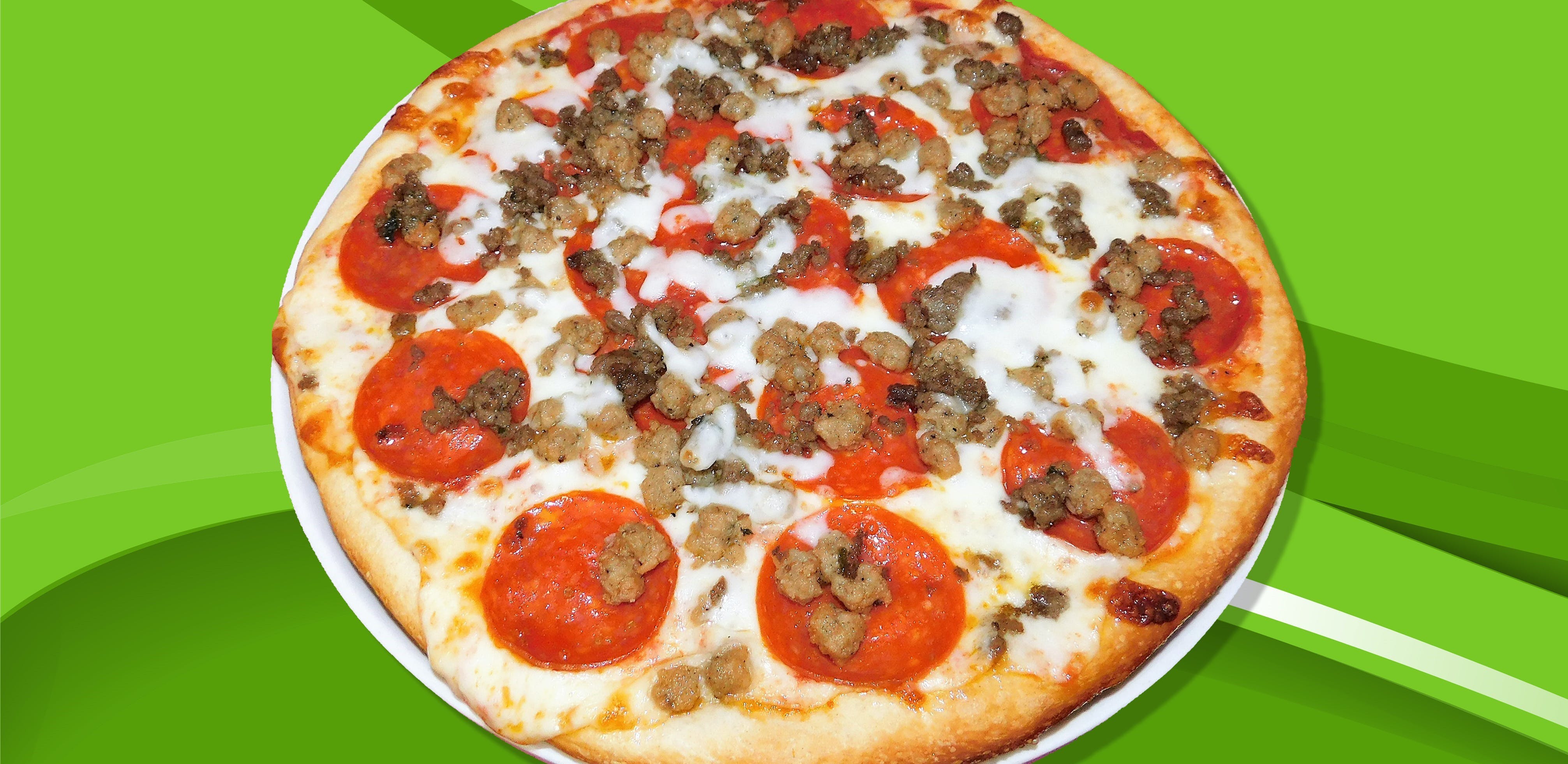 Order Meat Special Pizza - Small 12" food online from Pizza Express store, Trenton on bringmethat.com
