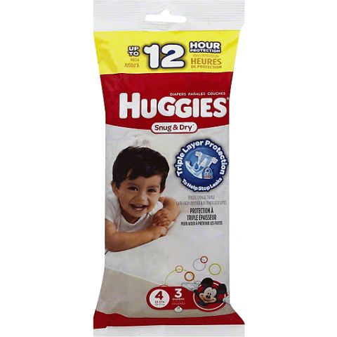 Order Huggies Snug & Dry Diapers 4 3 Count food online from 7-Eleven store, Springfield on bringmethat.com
